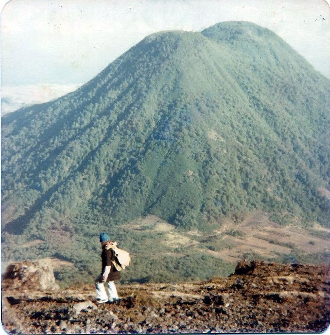 climbing the volcano above the tree line